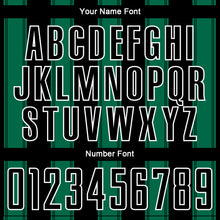 Load image into Gallery viewer, Custom Black Kelly Green-White Line Sublimation Soccer Uniform Jersey