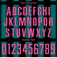 Load image into Gallery viewer, Custom Black Pink-Teal Line Sublimation Soccer Uniform Jersey