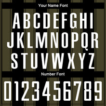 Load image into Gallery viewer, Custom Black White-Olive Line Sublimation Soccer Uniform Jersey