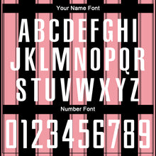 Load image into Gallery viewer, Custom Black White-Medium Pink Line Sublimation Soccer Uniform Jersey