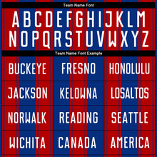 Load image into Gallery viewer, Custom Black White Red-Royal Line Sublimation Soccer Uniform Jersey