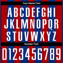 Load image into Gallery viewer, Custom Black White Red-Royal Line Sublimation Soccer Uniform Jersey