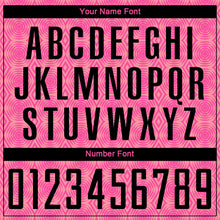 Load image into Gallery viewer, Custom Pink Black-Medium Pink Geometric Shapes Sublimation Soccer Uniform Jersey