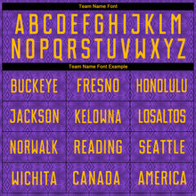 Load image into Gallery viewer, Custom Purple Gold Geometric Shapes Sublimation Soccer Uniform Jersey