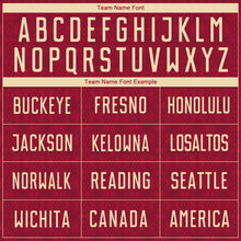 Load image into Gallery viewer, Custom Crimson Cream Geometric Shapes Sublimation Soccer Uniform Jersey