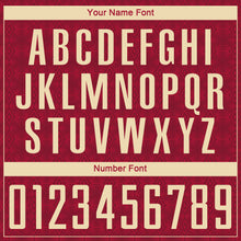 Load image into Gallery viewer, Custom Crimson Cream Geometric Shapes Sublimation Soccer Uniform Jersey