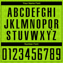 Load image into Gallery viewer, Custom Neon Green Black Geometric Shapes Sublimation Soccer Uniform Jersey