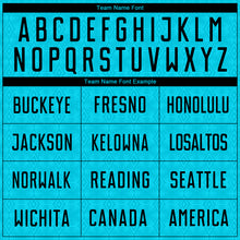 Load image into Gallery viewer, Custom Lakes Blue Black Geometric Shapes Sublimation Soccer Uniform Jersey