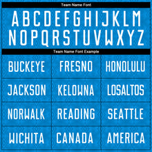 Load image into Gallery viewer, Custom Blue Black Geometric Shapes Sublimation Soccer Uniform Jersey