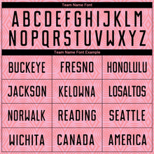 Load image into Gallery viewer, Custom Medium Pink Black-Light Pink Geometric Shapes Sublimation Soccer Uniform Jersey