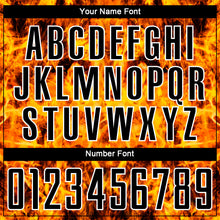 Load image into Gallery viewer, Custom Yellow Black-White Flame Sublimation Soccer Uniform Jersey