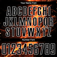 Load image into Gallery viewer, Custom Black Gold-White Flame Sublimation Soccer Uniform Jersey