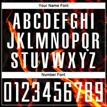 Load image into Gallery viewer, Custom Black White-Gold Flame Sublimation Soccer Uniform Jersey