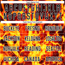 Load image into Gallery viewer, Custom Black Gold-White Flame Sublimation Soccer Uniform Jersey