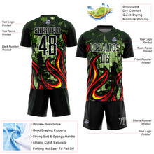 Load image into Gallery viewer, Custom Olive Red-Gold Flame Sublimation Salute To Service Soccer Uniform Jersey