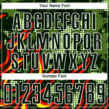 Load image into Gallery viewer, Custom Olive Red-Gold Flame Sublimation Salute To Service Soccer Uniform Jersey