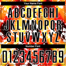 Load image into Gallery viewer, Custom Black Yellow-Red Flame Sublimation Soccer Uniform Jersey