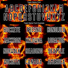 Load image into Gallery viewer, Custom Black Red-Gold Bird Flame Sublimation Soccer Uniform Jersey