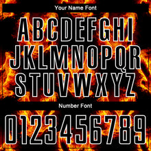 Load image into Gallery viewer, Custom Black Red-Gold Bird Flame Sublimation Soccer Uniform Jersey