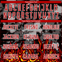 Load image into Gallery viewer, Custom Black Red Gold-Gray Flame Sublimation Soccer Uniform Jersey