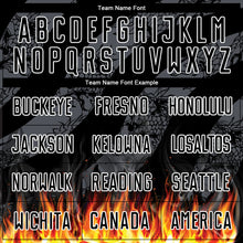 Load image into Gallery viewer, Custom Black Red-Gold Flame Sublimation Soccer Uniform Jersey