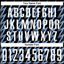 Load image into Gallery viewer, Custom Black White-Light Blue Zigzag Shape Sublimation Soccer Uniform Jersey