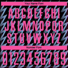 Load image into Gallery viewer, Custom Black Pink-Light Blue Zigzag Shape Sublimation Soccer Uniform Jersey