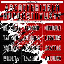 Load image into Gallery viewer, Custom Red Black-White Abstract Fragment Art Splash Sublimation Soccer Uniform Jersey