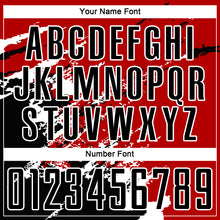 Load image into Gallery viewer, Custom Red Black-White Abstract Fragment Art Splash Sublimation Soccer Uniform Jersey
