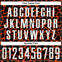 Load image into Gallery viewer, Custom Black White-Orange Abstract Network Splash Sublimation Soccer Uniform Jersey