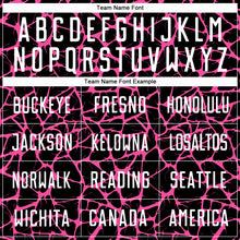 Load image into Gallery viewer, Custom Black White-Pink Abstract Network Splash Sublimation Soccer Uniform Jersey