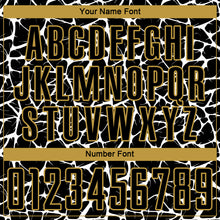 Load image into Gallery viewer, Custom Black White-Old Gold Abstract Network Splash Sublimation Soccer Uniform Jersey