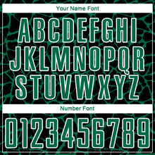 Load image into Gallery viewer, Custom Black Kelly Green-White Abstract Network Splash Sublimation Soccer Uniform Jersey