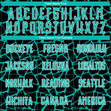 Load image into Gallery viewer, Custom Black Aqua-White Abstract Network Splash Sublimation Soccer Uniform Jersey