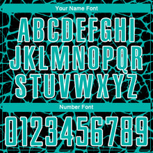 Load image into Gallery viewer, Custom Black Aqua-White Abstract Network Splash Sublimation Soccer Uniform Jersey