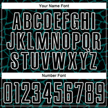 Load image into Gallery viewer, Custom Black Midnight Green-White Abstract Network Splash Sublimation Soccer Uniform Jersey