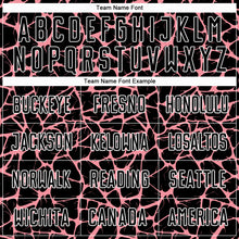 Load image into Gallery viewer, Custom Black Medium Pink-White Abstract Network Splash Sublimation Soccer Uniform Jersey