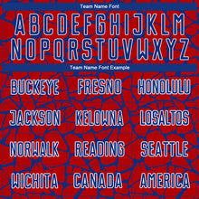 Load image into Gallery viewer, Custom Red Royal-White Abstract Network Splash Sublimation Soccer Uniform Jersey