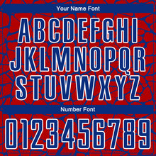 Load image into Gallery viewer, Custom Red Royal-White Abstract Network Splash Sublimation Soccer Uniform Jersey