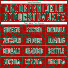 Load image into Gallery viewer, Custom Red Kelly Green-White Abstract Network Splash Sublimation Soccer Uniform Jersey