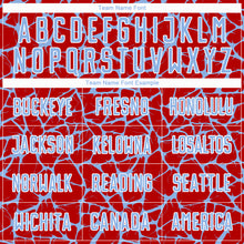 Load image into Gallery viewer, Custom Red Light Blue-White Abstract Network Splash Sublimation Soccer Uniform Jersey