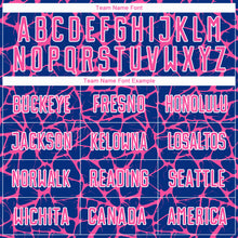 Load image into Gallery viewer, Custom Royal Pink-White Abstract Network Splash Sublimation Soccer Uniform Jersey