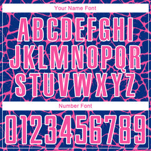 Load image into Gallery viewer, Custom Royal Pink-White Abstract Network Splash Sublimation Soccer Uniform Jersey