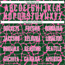 Load image into Gallery viewer, Custom Green Pink-White Abstract Network Splash Sublimation Soccer Uniform Jersey