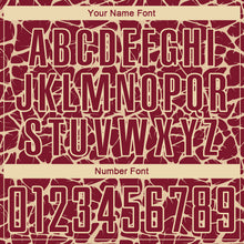 Load image into Gallery viewer, Custom Crimson Cream Abstract Network Splash Sublimation Soccer Uniform Jersey