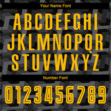 Load image into Gallery viewer, Custom Black Gold-Steel Gray Line Sublimation Soccer Uniform Jersey