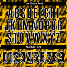 Load image into Gallery viewer, Custom Black Gold-White Line Sublimation Soccer Uniform Jersey