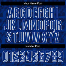 Load image into Gallery viewer, Custom Black Royal-White Line Sublimation Soccer Uniform Jersey