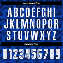 Load image into Gallery viewer, Custom Navy White-Thunder Blue Line Sublimation Soccer Uniform Jersey