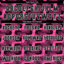 Load image into Gallery viewer, Custom Black Pink-White Line Sublimation Soccer Uniform Jersey